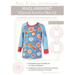 Papierschnittmuster lillesol basics No.29 Raglan-Shirt Gr. 80 - 164